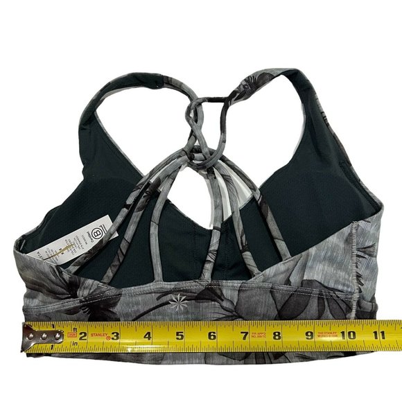 NWT ATHLETA Solace Printed Bra A-C Sz XXS Green Gray - Picture 3 of 6